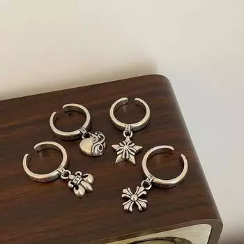 Кольцо в стиле панк ретро старая любовь крест открытое женское трендовое модное индивидуальное универсальное кольцо