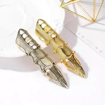 Кольцо в стиле панк, рок-прокрутка, сустав, броня, костяшки, металлические кольца для пальцев, когти на весь палец, набор колец унисекс для Хэллоуина, новинка 2022 г. Adjustable