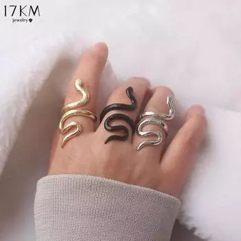 Кольцо в стиле ретро-панк в виде змеи для мужчин и женщин, преувеличенное старинное регулируемое кольцо на палец, модные индивидуальные стереоскопические открывающиеся кольца
