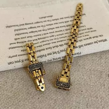 Кольцо в стиле ретро с цепочкой и регулируемым ремешком, женское модное уникальное изысканное универсальное кольцо