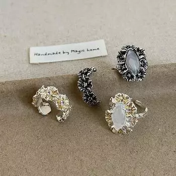 Кольцо в виде цветка из металла в средневековом стиле для женщин, нишевый дизайн, индивидуальность, темперамент, универсальное модное кольцо