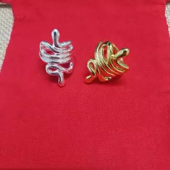 Кольцо в виде змеи, посеребренное ювелирное изделие, парное кольцо, подарок