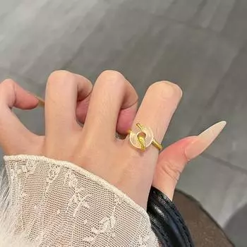 Кольцо в виде змеи, регулируемое открывающееся кольцо с лунным декором, золотой сплав, ретро-стиль, безымянный палец, подарок на Новый год