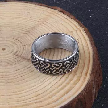 Кольцо викингов из нержавеющей стали, амулет, ювелирное изделие, подарок 7