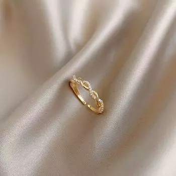 Кольцо-виток из стерлингового серебра S925 с бриллиантами, женское, легкое, роскошное, дизайн Minority, изысканное и универсальное, первоклассное чувство opening adjustable