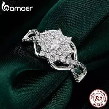 Кольцо WOSTU из стерлингового серебра 925 пробы с фейерверком, блестящее кольцо, подарки на годовщину для женщин, ювелирные изделия 2.8mm