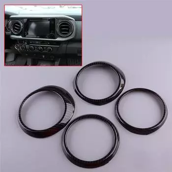 Кольцо воздухозаборника центрального управления приборной панели из углеродного волокна для Toyota Tacoma 2016-20