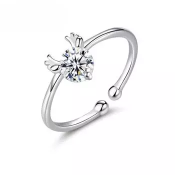 Кольцо Yilu Has Your Antlers из стерлингового серебра 925 пробы, простые открывающиеся серьги-подвески Opening is adjustable