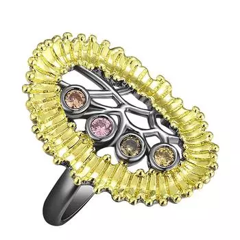 Кольцо YLKBTY для женщин US 7(diameter:17.3mm) жёлтый