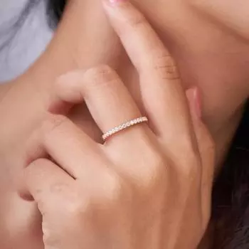 Кольцо Yousheng Moissanite с сертификатом, посеребренное обручальное кольцо, предложение, полированное блестящее кольцо, подарок на день Святого Валентина, украшение на палец невесты US 6 золотистый