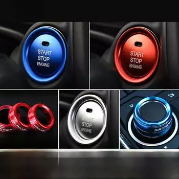 Кольцо зажигания Mazda CX5 Angkesaila Atez для модифицированной кнопки CX4 One-Key Start Ring Наклейка Start circle синий