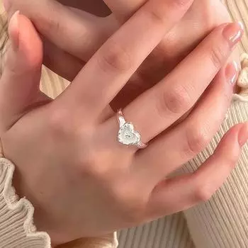 Кольцо Женское Кольцо Любви Нишевый Дизайн Холодный Ветер Творческий Студент 2024 Реплики Прилива Роскошные Ювелирные Изделия 1 pc