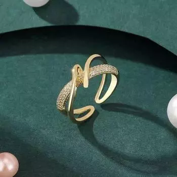 Кольцо женское в стиле «холодный стиль» с геометрическим крестом Adjustable opening