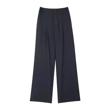 Колье Beauty Oufan Темно-синее Нарядное Пальто Формальная Одежда Tibetan Blue Wide-Leg Pants S