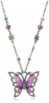 Колье с мотивом бабочки SAMN194760XV [Anna Sui] фиолетовый