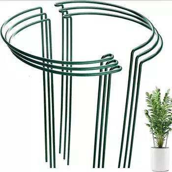 Колья для поддержки растений, 8 шт., зеленая опорная рамка с бантиком, клетка для сада, полукруглая 10pcs