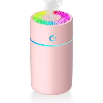 KOLATY Маленький настольный ультразвуковой увлажнитель воздуха, новый 7-цветный светодиодный настольный увлажнитель воздуха большой емкости, защита от протечек воды в автомобиле, двухступенчатый, энергосберегающий, длительный, непрерывный, мини, простой в