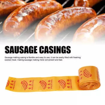 Колбасные оболочки термостойкие, пищевые, несъедобные, пластиковые коллагеновые оболочки для колбасных изделий для ветчины, колбасы банановой колбасы