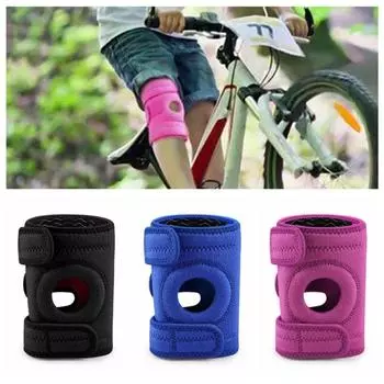 Коленные повязки, детские спортивные наколенники, снаряжение для фитнеса, детские компрессионные наколенники на открытом воздухе чёрный