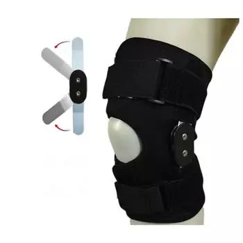 Коленный бандаж 39-44 см, шарнирный компрессионный рукав, открытый стабилизатор надколенника