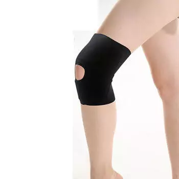 Коленный бандаж с компрессионным рукавом, дышащая защитная обертка для бега XL Black