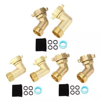 Колено шланга для подачи воды в автофургон, экономящее пространство, прочный адаптер для шланга для питьевой воды в автофургоне, соединитель для двигателя кемпервана 45 Degree +45 Degree