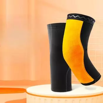 Колено Теплая старая холодная нога Молочный шелк Флисовая подкладка Утолщенный сустав Холодостойкое колено M