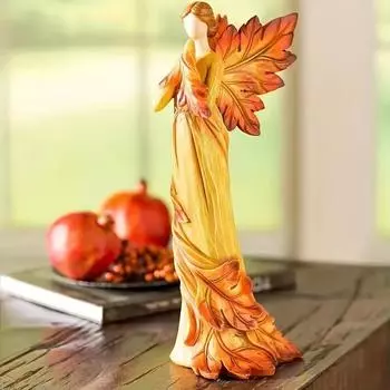 Коленопреклоненный осенний ангел креативные поделки из смолы для дома гостиная спальня ангел из кленового листа настольное украшение атмосфера