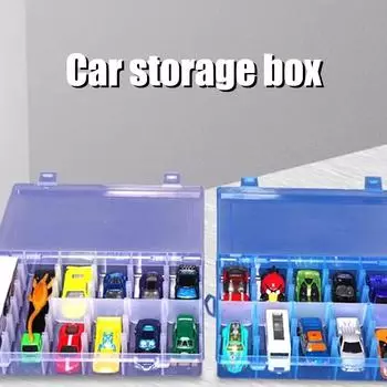 Колеса автомобиль ящик для хранения для литья под давлением 1/64 чехол для хранения пылезащитный обучающий детский мальчик игрушки для детей подарок white