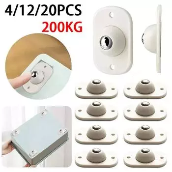 Колеса для мебели из нержавеющей стали роликовые самоклеящиеся ролики для дома 360 градусов подшипник нагрузки поворотные универсальные колеса