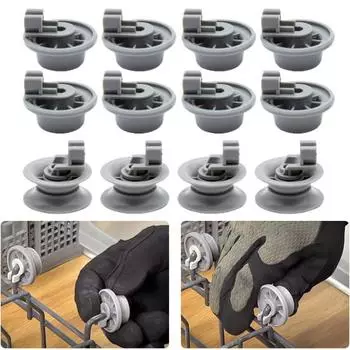 Колеса для посудомоечной машины, сверхмощные сменные пластиковые детали для посудомоечной машины, колесо нижней стойки для Bosch/Beko серый