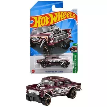 Колеса Hot Wheels) базовая машина 55 шевроле бел эйр гассер игрушечный автомобиль мини-машина от 3 лет красный HXR01