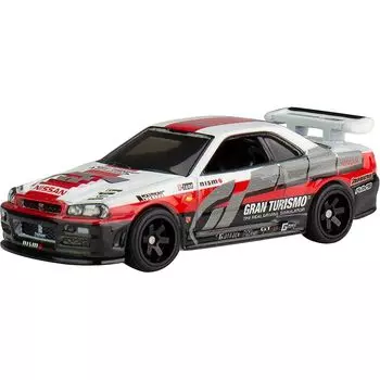 Колеса Hot Wheels) поп-культура гран туризмо - Nissan Skyline GT-R (БНР34) Игрушки для машин мини-машина от 3 лет красная HKC28