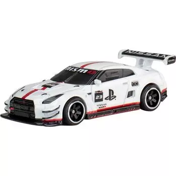 Колеса Hot Wheels) поп-культура gran turismo - Nissan GT-R NISMO GT3 игрушечный автомобиль мини-автомобиль от 3 лет белый HVJ34