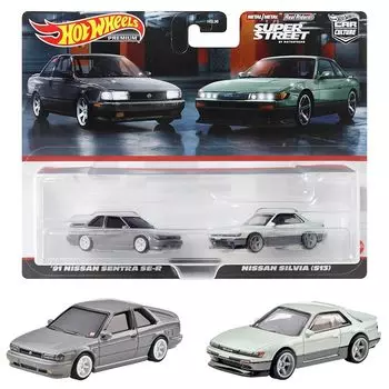 Колеса Hot Wheels) премиум 2 пакета 91 nissan sentra SE-R/Nissan silvia (С13) [Мини-автомобиль] [3 года ~] HYF04