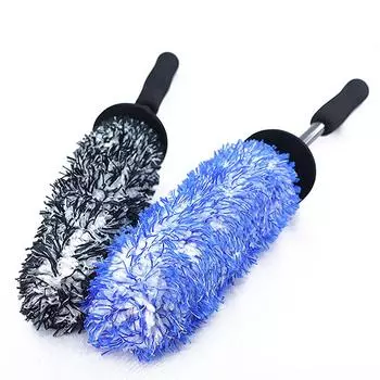 Колеса Щетка для мытья автомобиля Супер Щетка Микрофибра Премиум Нескользящая Ручка Легко Чистить Диски Спицы Колесо Баррель Автомобильные Аксессуары A2