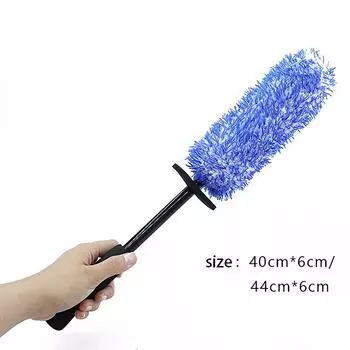 Колеса Щетка для мытья автомобиля Супер Щетка Микрофибра Премиум Нескользящая Ручка Легко Чистить Диски Спицы Колесо Баррель Автомобильные Аксессуары as the picture