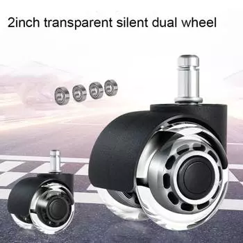 Колесико для офисного стула, прочное, выдерживающее нагрузку, плавное, бесшумное, беспроблемное, универсальное, подходит для тяжелых условий эксплуатации, роликовое колесо для стула чёрный