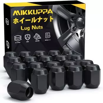 Колесная гайка MIKKUPPA M12 x Подходит для Daihatsu Taper Troop 21HEX Длина 31 мм Набор из 20 черных гаек P1.5 Toyota, Mazda, Mitsubishi,