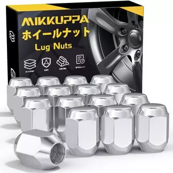 Колесная гайка MIKKUPPA M12 x подходит для Daihatsu Коническая гайка серебристая 21HEX Длина 31 мм Набор из 16 гаек P1.5 Toyota, Mazda, Mitsubishi, One-Lock