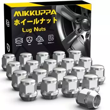 Колесная гайка MIKKUPPA M12 x Применима к Suzuki Коническая свободная гайка серебристая 19HEX Длина 25 мм Набор из 20 гаек P1.25 Nissan, Subaru,