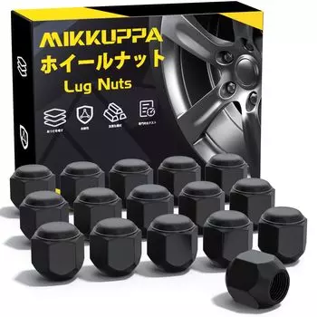Колесная гайка MIKKUPPA M12 x Применимо к Mitsubishi Коническая гайка черного цвета 21HEX Длина 22 мм 16 Гайки Гайки P1.5 Daihatsu, Toyota,