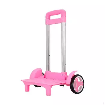 Колесная тележка для покупок с регулируемой высотой, ручная тележка для кемпинга розовый