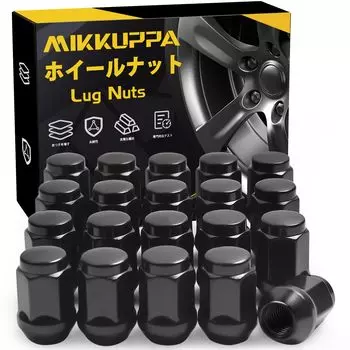 Колесные гайки MIKKUPPA M12 x коническая длина посадочного места 35 мм, сталь, подходят для обычных и легковых автомобилей Suzuki 19HEX, набор из 20 черных гаек P1.25 60°