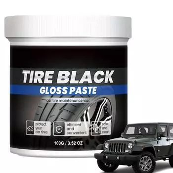 Колесный блеск для автомобильных шин 100 г Мягкий автомобильный блеск для защиты шин Эффективное удаление ржавчины Расходные материалы для обслуживания шин для багажника автомобиля CHINA
