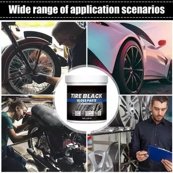 Колесный блеск для автомобильных шин 100 г Мягкий автомобильный блеск для защиты шин Эффективное удаление ржавчины Расходные материалы для обслуживания шин для багажника автомобиля CHINA