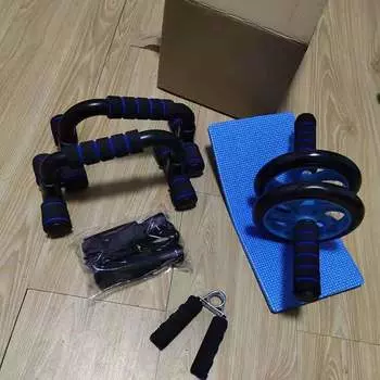 Колесо для брюшного пресса, четырехкомпонентное комплексное домашнее домашнее мужское и женское фитнес-многофункциональное оборудование для фитнеса, комбинированный тренировочный набор
