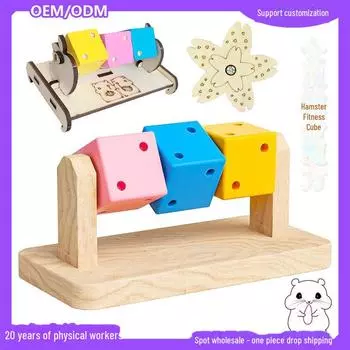 Колесо для фитнеса и фрисби для хомяков с подставкой для мелких домашних животных Fitness Cube Small. See pictures