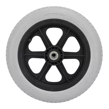Колесо для инвалидной коляски 12 дюймов, твердое полиуретановое колесо, нескользящее, ручное, запасные части для инвалидной коляски, серое
