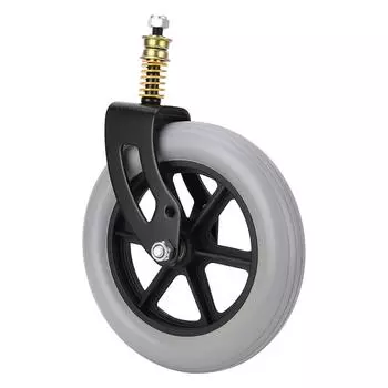 Колесо для инвалидной коляски, переднее, универсальное, полиуретановая ступица, сплошная пружина, амортизатор, колесо 10 X 2 дюйма